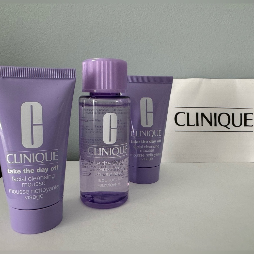 Clinique Take the Day Off Set: Facial Cleansing Mousse, Makeup Remover NEW